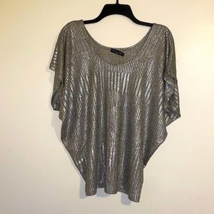 Kim & cami large sparkly silver blouse